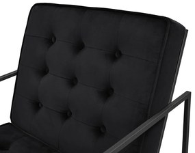 Πολυθρόνα Concept 55 193, Μαύρο, 80x62x77cm, Ταπισερί, Πόδια: Μεταλλικά