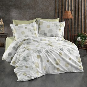 Παπλωματοθήκη Υπέρδιπλη (220x240) Dimcol Μελίνα 708 White-Olive
