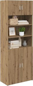 vidaXL Ντουλάπι αποθήκευσης Επιτοίχιο Artisan Oak 80 x 42,5 x 225 εκ