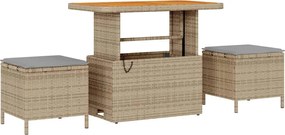 vidaXL Σετ Καναπέ Κήπου 13 pcs Μπεζ συνθετικό ρατάν