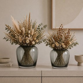 Σετ 2 Διακοσμητικά Γυάλινα Βάζα Blomus Leta Smoke