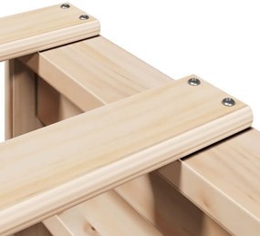 vidaXL Σκελετός Κρεβατιού Χωρίς Στρώμα 140x200 εκ Μασίφ Ξύλο Πεύκου
