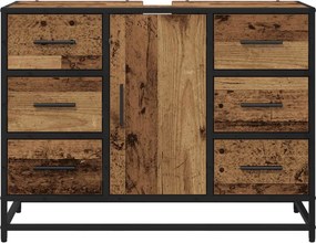 vidaXL Ντουλάπι Μπάνιου Παλιό Ξύλο 80 x 33 x 60 εκ Επεξεργασμένο Ξύλο