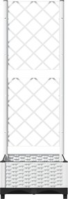 vidaXL Γλάστρα Κήπου Λευκό 40 x 40 x 121,5 cm