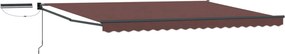 vidaXL Ηλεκτρικό Αναδιπλούμενο Σκίαστρο Καφέ 4 x 2 m