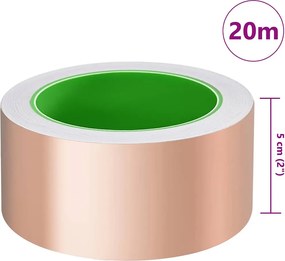 vidaXL Χαλκοταινία Χάλκινο 2000 x 5 εκ Χάλκινο