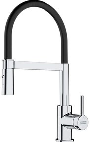 Franke Lina Semi Pro Ψηλή Μπαταρία Κουζίνας Πάγκου με Ντουζ Chrome Black