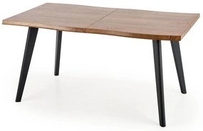 Jackson Ανοιγόμενη Τραπεζαρία Καφέ / Μαύρο 150-210x90x75