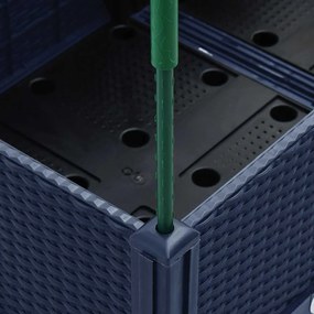 vidaXL Ζαρντινιέρα Κήπου με Καφασωτό Μπλε Γκρι 80x40x142,5 εκ. από PP