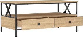 vidaXL Τραπεζάκι Σαλονιού Sonoma Δρυς 100 x 51 x 45 εκ. Επεξεργ. Ξύλο