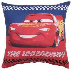 Μαξιλάρι Διακοσμητικό (Με Γέμιση) Παιδικό Cars 29 Blue Viopros 40Χ40 100% Cotton
