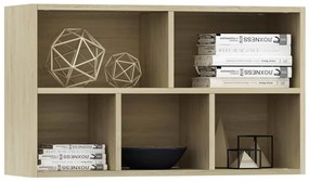 vidaXL Ραφιέρα / Βιβλιοθήκη Sonoma Δρυς 50x25x80 εκ. από Επεξ. Ξύλο