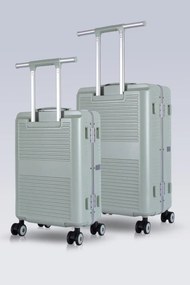 Stewehome Σετ 2 τεμαχίων βαλίτσες καμπίνας και μεσαίου μεγέθους από πολυκαρβονικό με θύρες φόρτισης USB και