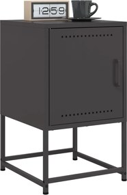 vidaXL Κομοδίνα 2 τεμ. Μαύρα 36x39x60,5 εκ. Χάλυβα