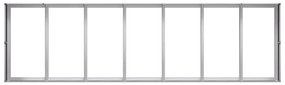 Ζαρντινιέρα 280x80x40 εκ. από Γαλβανισμένο Ατσάλι - Ασήμι