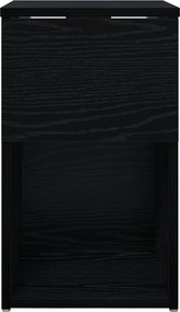 vidaXL Ντουλάπι κρεβατιού Μαύρη Δρυς 29 x 31,5 x 49 εκ