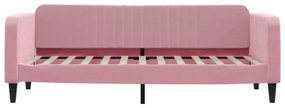 Καναπέ Κρεβάτι με Στρώμα Ροζ 80 x 200 εκ. Βελούδινος - Ροζ