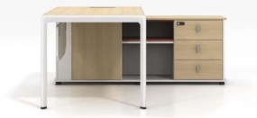 THESIS Γραφείο Αναστρέψιμη Γωνία, Απόχρωση Beech - Άσπρο   1τμχ