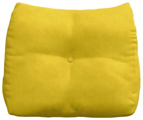 vidaXL Μαξιλάρι Πλάτης Κίτρινο 60 x 24 x 50 εκ Βελούδο