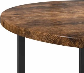 vidaXL Σετ βοηθητικά τραπεζάκια 2 pcs Φουσκωτό δρυς και Μαύρο