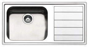 Apell Linear 8515 Ανοξείδωτος Λείος Ένθετος Νεροχύτης Με 1 Γούρνα και Ποδιά Δεξιά 100x50 cm