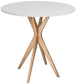 Τραπέζι Jubi JUBITSRO8 Φ70x73cm Natural-Pearl Grey Mdf, Wood