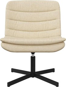 vidaXL Περιστρεφόμενη καρέκλα Κρεμ 63 x 75 x 76 εκ ύφασμα