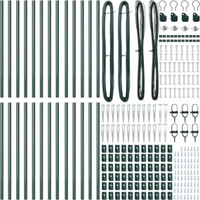 vidaXL Στύλος Περιφράξεων 26 pcs Γκρι 3,2 x 3,2 x 120 εκ