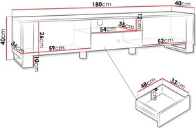 Έπιπλο τηλεόρασης Loutio