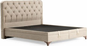 Single Bed Base &amp; Headboard Relax 100 x 200 - Beige Beige