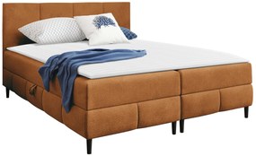 Επενδυμένο κρεβάτι Box Best II-Portokali-140 x 200