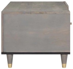 vidaXL Τραπεζάκι σαλονιού Γκρι 80 x 50 x 40 cm Μασίφ ξύλο μάνγκο