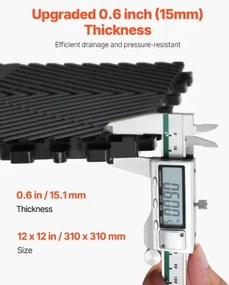 VEVOR Drainage Mat Drainage Floor Tile 12” x 12” Modular Interlocking Mat
