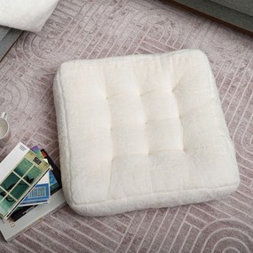 Γούνινη Μαξιλάρα Δαπέδου (50x50x12) Pol Rugs & Mats Rabbit Cream