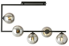 Φωτιστικό Οροφής Ατσάλι-Γυαλί 5xE14 SOMA Made in Poland Emibig-1290/5-Ανθρακί 1290/5