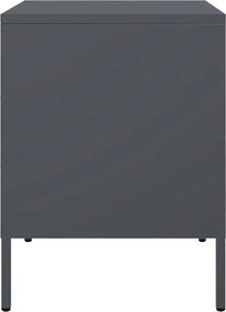 vidaXL Κομοδίνα 2 τεμ. Ανθρακί 36x39x50,5 εκ. από Χάλυβα