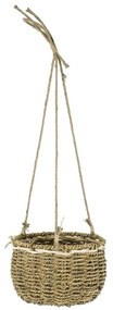 Κασπώ Κρεμαστό Poros 20489 Φ20x50cm Beige GloboStar Grass