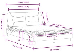 ΚΡΕΒΑΤΙ ΜΕ ΣΤΡΩΜΑ ΜΠΛΕ 120X200 ΕΚ. ΥΦΑΣΜΑΤΙΝΟ 3208526