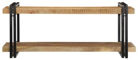 Ράφι τοίχου 110x33x45 cm Στερεό ακατέργαστο ξύλο Mango - Καφέ