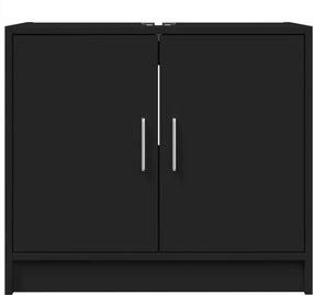 vidaXL Ντουλάπι Νιπτήρα Μαύρο 63x29x55 εκ. Επεξεργασμένο Ξύλο