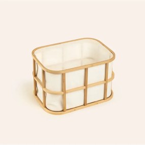 Stewehome φυσικό καλάθι από μπαμπού Πολύχρωμο 32x23x20 cm