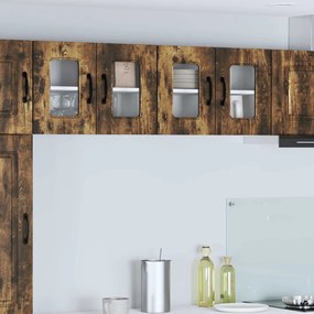 vidaXL Πάνελ πλυντηρίου πιάτων Kalmar 2 pcs Καπνιστό Δρύς