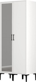 Διφυλλη Ντουλαπα Λευκο KUMSAL 47.5x80x201.4