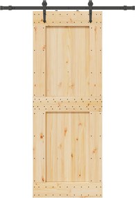 VidaXL Συρόμενη Πόρτα NARVIK Φυσικό και Μαύρο 85 x 210 εκ (152,5 εκ)