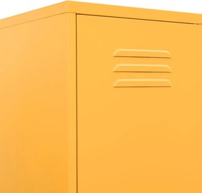 vidaXL Φοριαμός Μουσταρδί 35 x 46 x 180 εκ. από Ατσάλι
