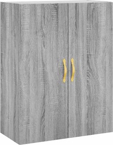 vidaXL Ντουλάπι Γκρι Sonoma 69,5 x 34 x 180 εκ. Επεξεργασμένο Ξύλο