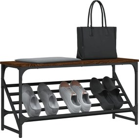 vidaXL Παπουτσοθήκη Καφέ Δρυς 90x30x45 εκ. Επεξεργασμένο Ξύλο