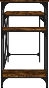 vidaXL Γραφείο με Ράφια Καπνιστή Δρυς 105x50x90 εκ. Επεξ. Ξύλο/Σίδηρος