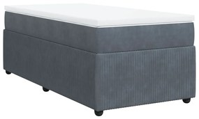 ΚΡΕΒΑΤΙ BOXSPRING ΜΕ ΣΤΡΩΜΑ ΣΚΟΥΡΟ ΓΚΡΙ 90X200 ΕΚ. ΒΕΛΟΥΔΙΝΟ 3285615