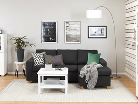 Γωνιακός Καναπές Scandinavian Choice C176, Δρυς, Ανθρακί, 214x143x80cm, Πόδια: Ξύλο | Epipla1.gr